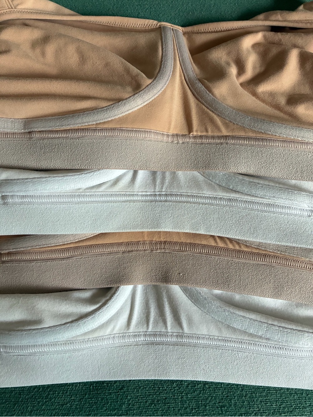 Jockey bras unlined cotton no-wire Forever Fit full coverage white tan lot of 4 - Picture 6 of 12